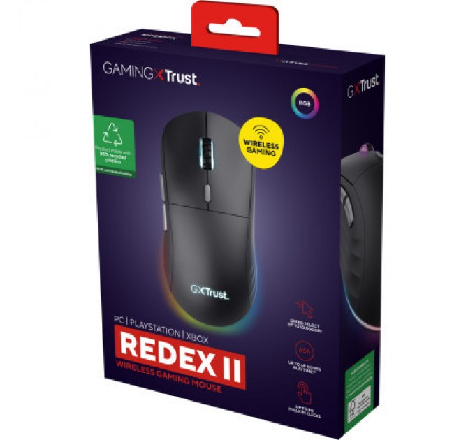 Trust Мишка Trust GXT 926 Redex II Wireless/USB-A/USB-C Black (25126)