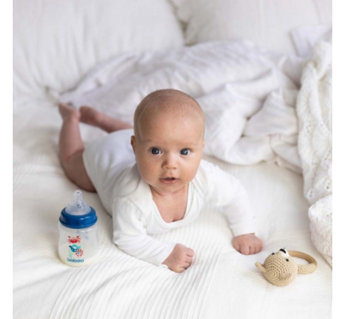 Соска Baboo силіконова (2 шт), широке горлечко, потік для густої рідини, 6+ міс (4-113)