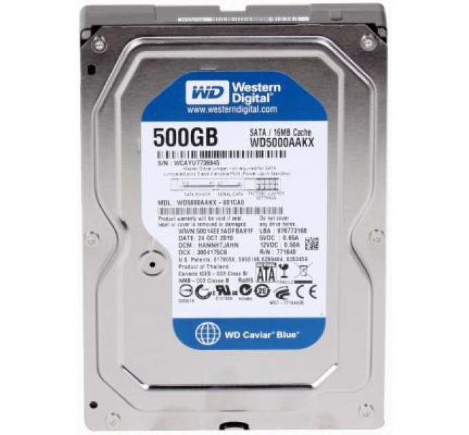 Жорсткий диск 3.5"  500Gb WD (# WD5000AAKX #)
