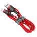 Baseus Дата кабель USB 2.0 AM to USB-C 1.0m Cafule 3A red+red Baseus (CATKLF-B09)