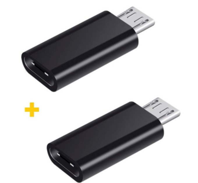 XoKo Перехідник USB Type-C to MicroUSB AC-020 2 pcs XoKo (XK-AC020-BK2)