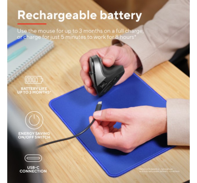 Trust Мишка Trust Bayo 2 Ergonomic Wireless/USB-A Black (25145)