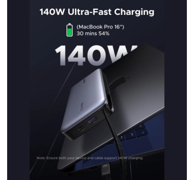 Ugreen Батарея універсальна Ugreen 25000mAh 165W DualCable (PB552 55995B)