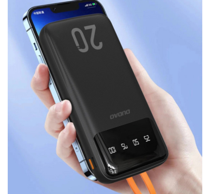 Dudao Батарея універсальна Dudao K6Pro+ 20000mAh 10W with USB-C/Lightning/MicroUSB/USB-A cables (6977196682393)