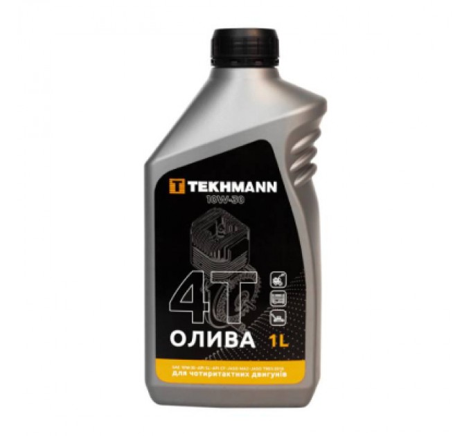 Моторна олива Tekhmann 4Т API SL SAE10W-30, 1л для малих чотирьохтактних двигунів (873414)
