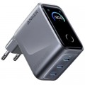 Зарядний пристрій Anker 3xUSB-C PD3.1 160W GaNPrime w Display silver (A2687341)
