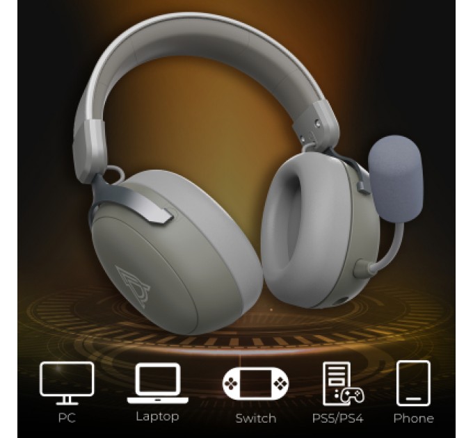 Навушники Ajazz AHM08 MAX 3-Mode Grey (AHM08-MAX-GW)