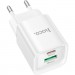 Зарядний пристрій HOCO C147A Charm 1xUSB-C PD20W + 1xUSB QC3.0 White (6942007630276)