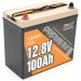 Power Queen Батарея LiFePo4 Power Queen 12.8V 100Ah Mini (P12V100-PREM-16-A60-DE)