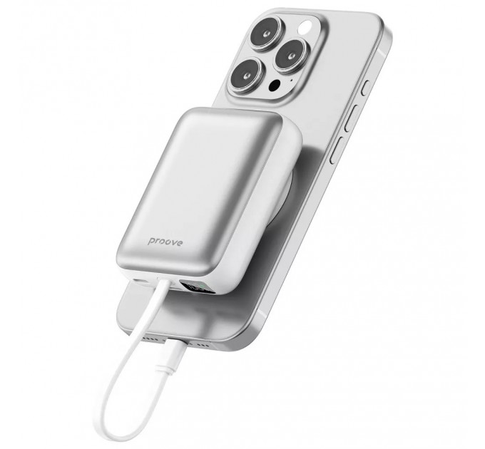 Універсальна мобільна батарея Proove Neutron 22.5W 10000mAh Silver/White (PBNE22022206)
