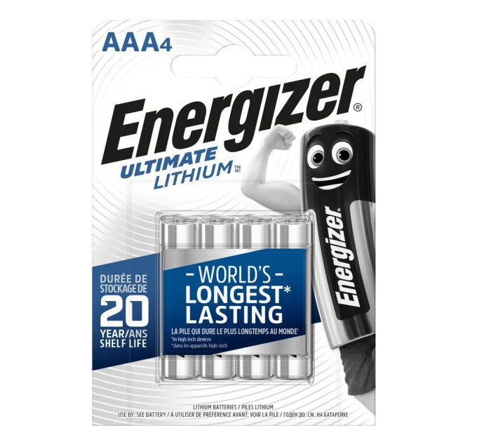 Energizer Батарейка Energizer Ultimate Lithium AAA/LR03 BL 4шт