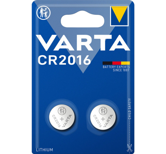 Varta Батарейка Varta Lithium CR2016 BL 2шт