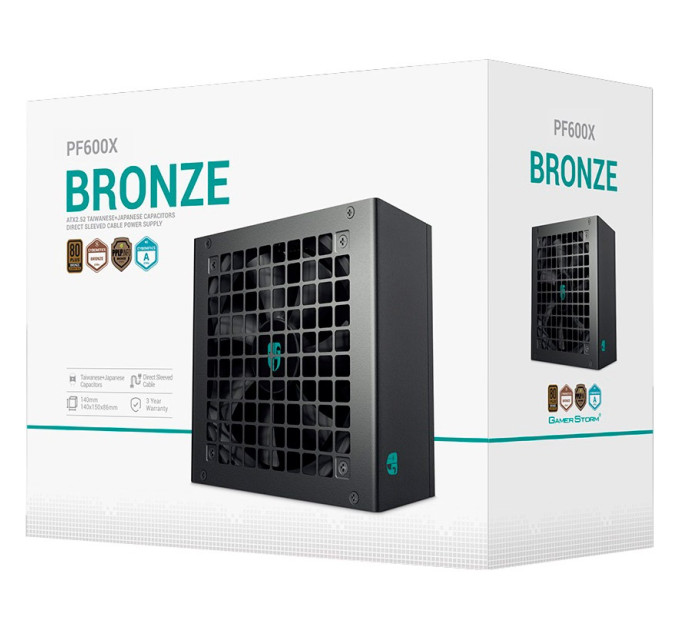 GamerStorm Блок живлення DeepCool GamerStorm PF600X 600W (R-PF600X-HD0B-JGEU)