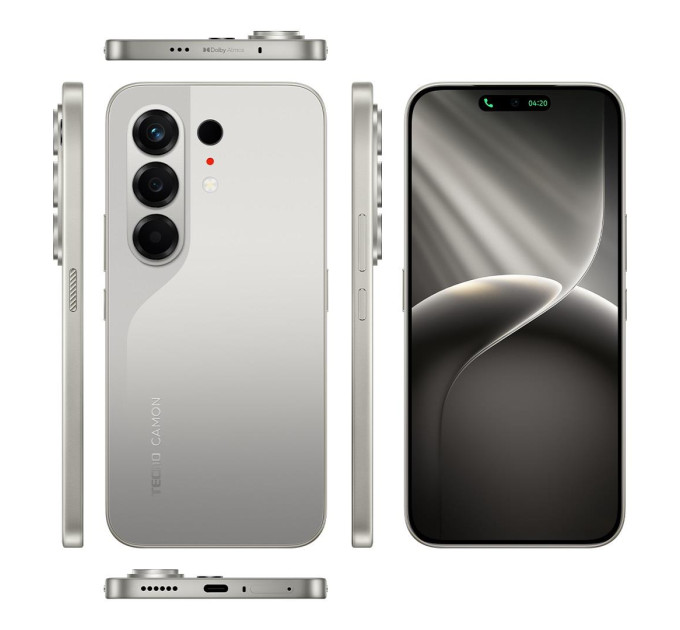 Tecno Мобільний телефон Tecno Camon 50 8/256Gb Nebula Titanium (4894947116179)