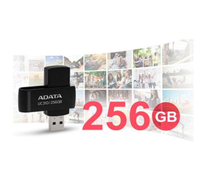 ADATA USB флеш накопичувач ADATA 256GB UC310 Black USB 3.0 (UC310-256G-RBK)