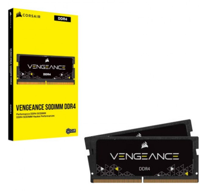 Corsair Модуль пам'яті для ноутбука SoDIMM DDR4 32GB (2x16GB) 3200 MHz Vengeance Corsair (CMSX32GX4M2A3200C22)