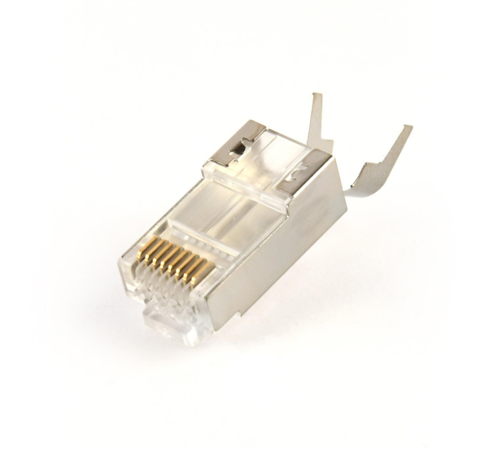 Cablexpert Конектор RJ 45 Cablexpert (LC-PTF7-01/10) 8P8C, Cat.7, FTP, з наскрізними отворами, позолочені контакти (10 шт/уп)