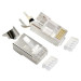 Cablexpert Конектор RJ 45 Cablexpert (LC-PTF7-01/10) 8P8C, Cat.7, FTP, з наскрізними отворами, позолочені контакти (10 шт/уп)