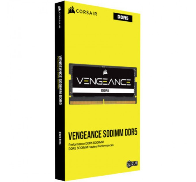 Corsair Модуль пам'яті для ноутбука SoDIMM DDR5 16GB (2x8GB) 4800 MHz Vengeance Corsair (CMSX16GX5M2A4800C40)