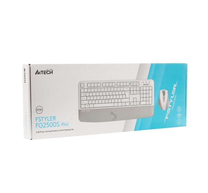 A4Tech Комплект (клавіатура, мишка) бездротовий A4Tech Fstyler FG2500S Plus White