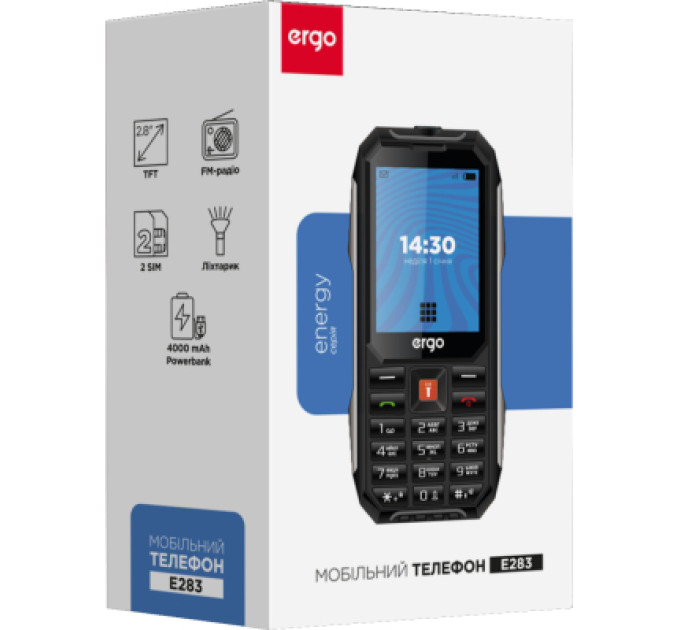 Ergo Мобільний телефон Ergo E283 Black