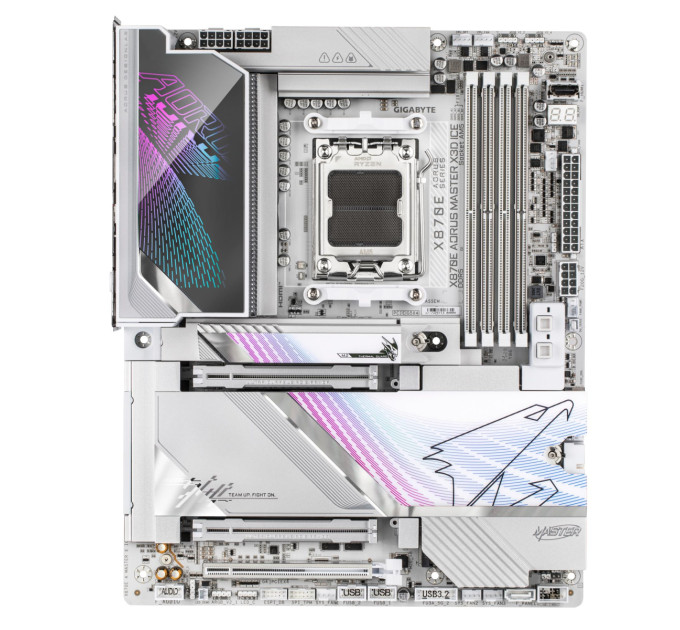 GIGABYTE Материнська плата AMD X870E SAM5 ATX X870E A MASTER X ICE GIGABYTE