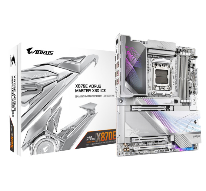 GIGABYTE Материнська плата AMD X870E SAM5 ATX X870E A MASTER X ICE GIGABYTE