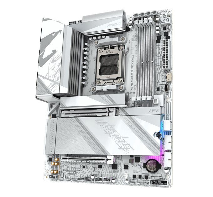 GIGABYTE Материнська плата AMD X870 SAM5 ATX X870 A ELITE X ICE GIGABYTE