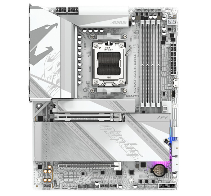 GIGABYTE Материнська плата AMD X870 SAM5 ATX X870 A ELITE X ICE GIGABYTE