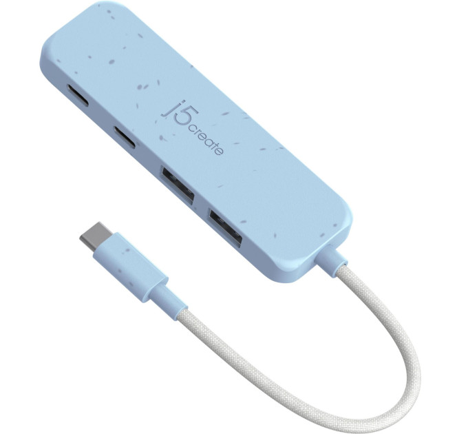 J5create USB-хаб J5create 2 USB-A/2 USB-С Cyan (JCH342EC-N)