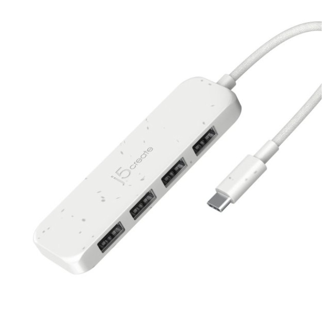 J5create USB-хаб J5create 4 USB-A White (JCH341EW-N)