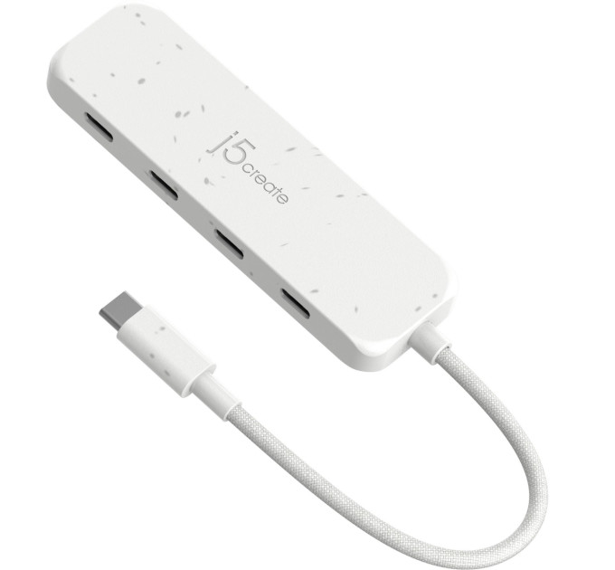 J5create USB-хаб J5create 4 USB-C White (JCH345EW-N)