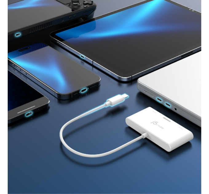 J5create USB-хаб J5create USB-C 3-в-1 White (JCA399-N)