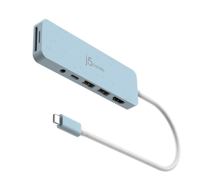 J5create USB-хаб J5create USB-C 6-в-1 Cyan (JCD373EC-N)