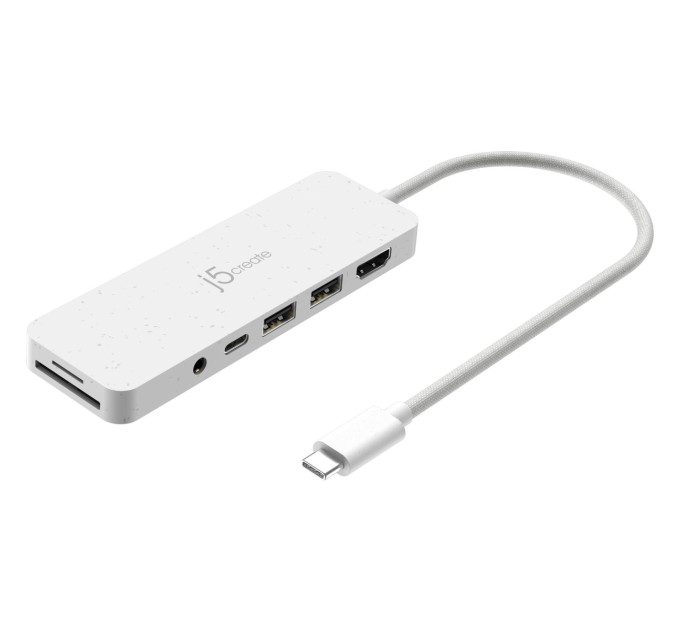 J5create USB-хаб J5create USB-C 6-в-1 White (JCD373EW-N)