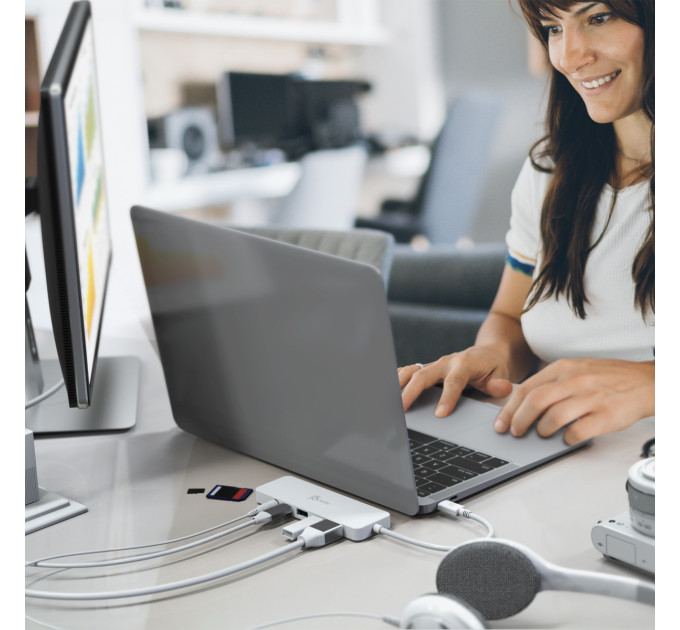 J5create USB-хаб J5create USB-C 6-в-1 White (JCD373-N)