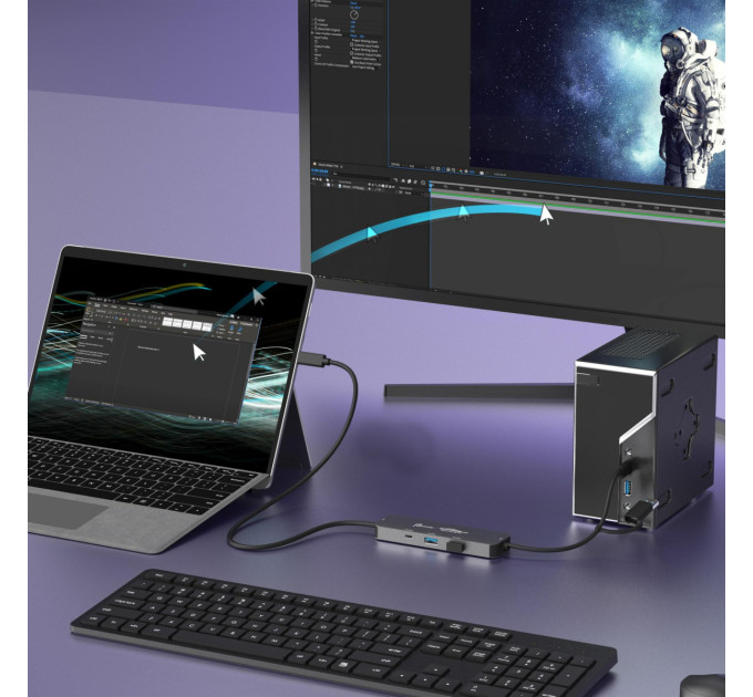 J5create USB-хаб J5create Wormhole Switch Grey (JCH462-N)