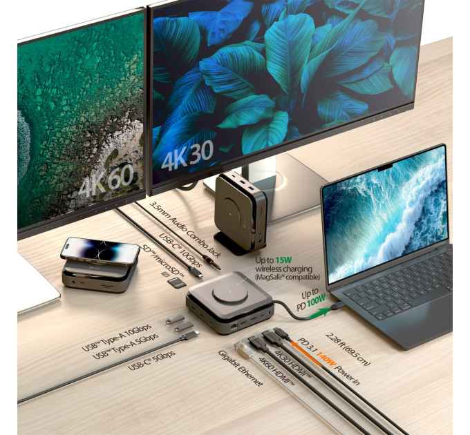 J5create Док-станція J5create USB-C 12-в-1 (JCD3199-N)