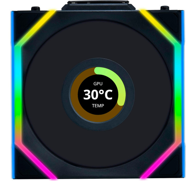 Lian Li Вентилятор Lian Li Uni Fan SL Wireless LCD 120-3 Reverse Black (G99.12RSLLCD1W3B.00)