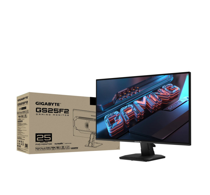 GIGABYTE Монітор Gigabyte 24.5" GS25F2 IPS Black 200Hz