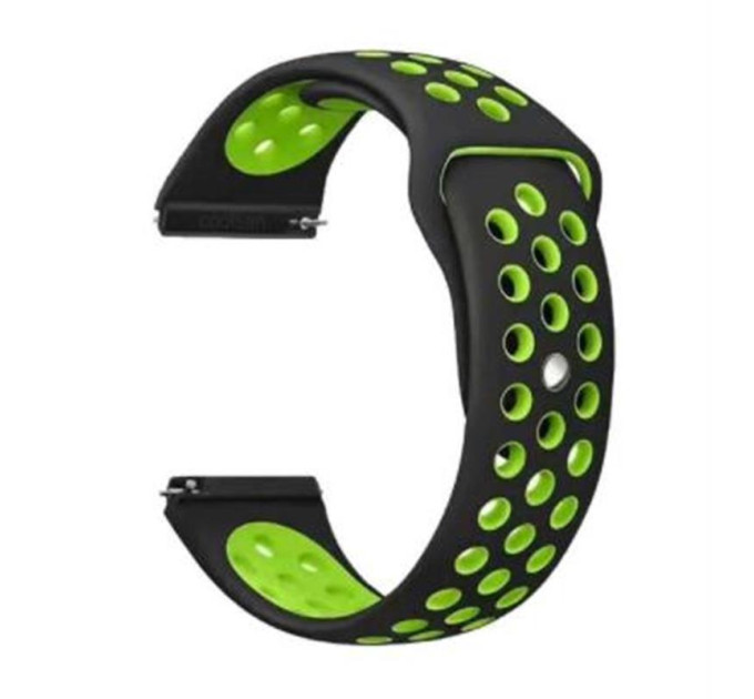 BeCover Ремінець BeCover Vents Style для Xiaomi iMi KW66/Mi Watch Color/Watch S1 Active/Haylou LS01/LS05 Black-Green (705802)