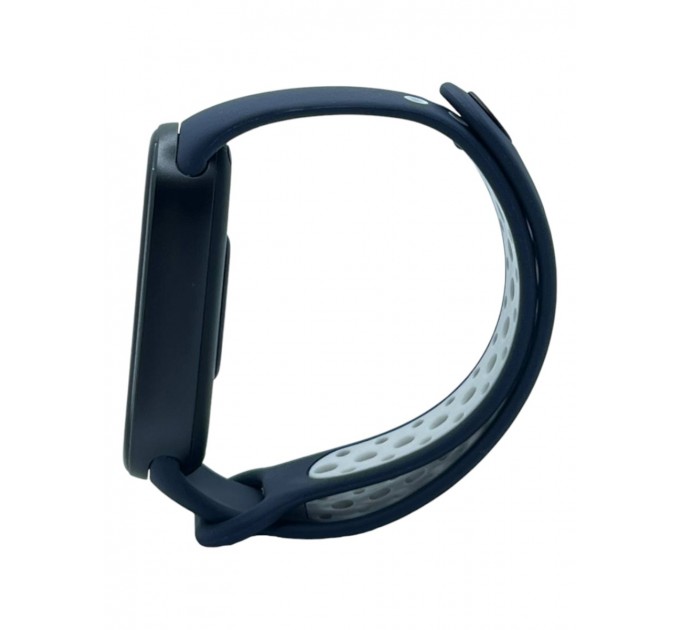 Ремінець BeCover Vents Style для Xiaomi Mi Smart Band 9 Blue White (711987)