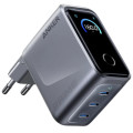 Anker Зарядний пристрій Anker 3xUSB-C PD3.1 160W GaNPrime w Display silver (A2687341)