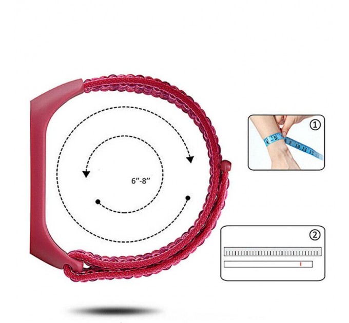 Ремінець BeCover Nylon Style для Xiaomi Mi Smart Band 7 Lime-Gray (707664)