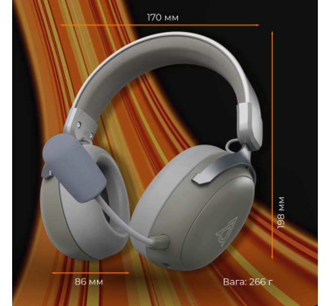 Ajazz Навушники Ajazz AHM08 MAX 3-Mode Grey (AHM08-MAX-GW)