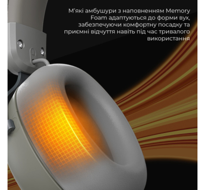 Ajazz Навушники Ajazz AHM08 MAX 3-Mode Grey (AHM08-MAX-GW)