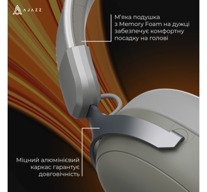 Ajazz Навушники Ajazz AHM08 MAX 3-Mode Grey (AHM08-MAX-GW)