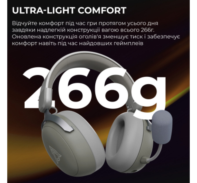 Ajazz Навушники Ajazz AHM08 MAX 3-Mode Grey (AHM08-MAX-GW)