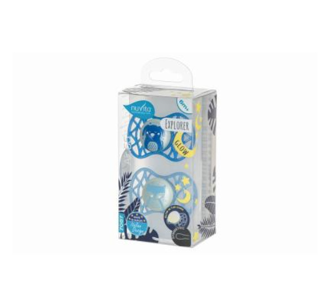 Nuvita Пустушка Nuvita Air55 Explore 6m+ симетрична (світиться в темряві) (NV7087GM)
