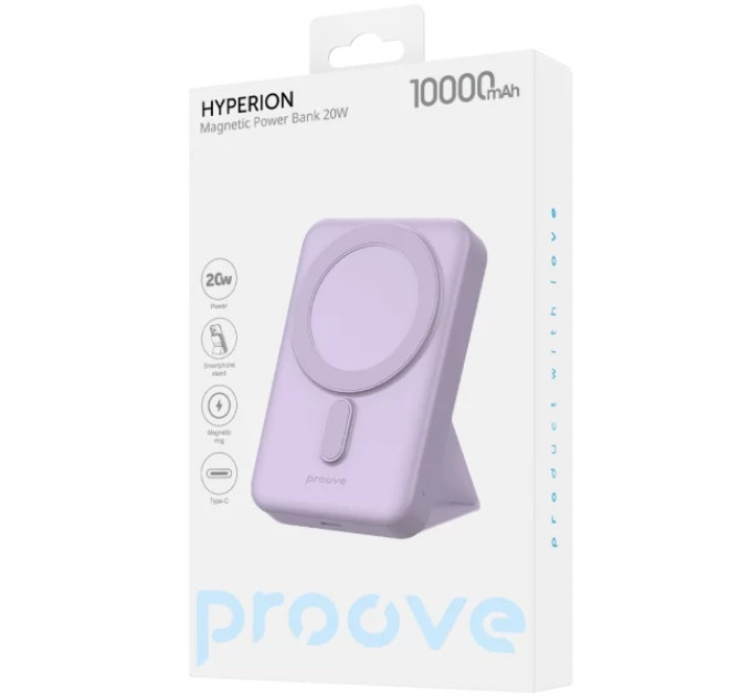 Proove Універсальна мобільна батарея Proove Hyperion 20W 10000mAh Purple (PBHN15020009)
